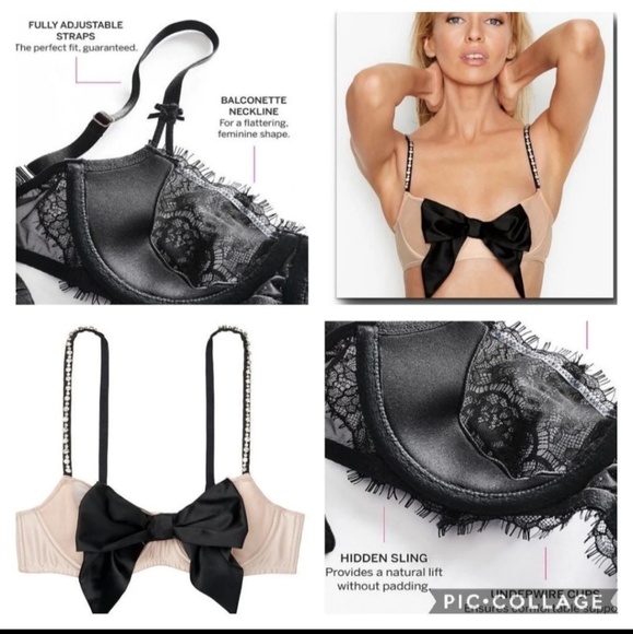 NWT VS wicked unlined balconette bow bra - Picture 6 of 8